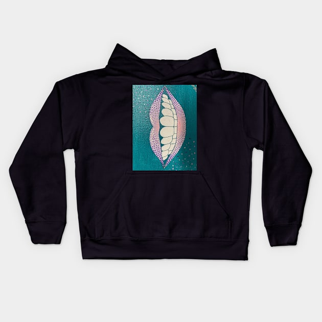 Toothy Grin Kids Hoodie by DentistArt2022